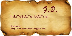 Füstös Dóra névjegykártya